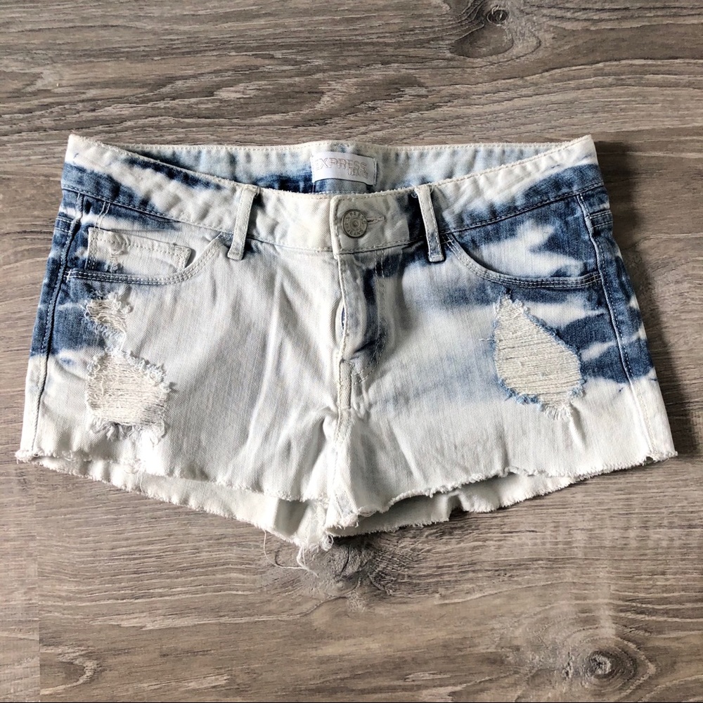 Express Distressed Jean Shorts
